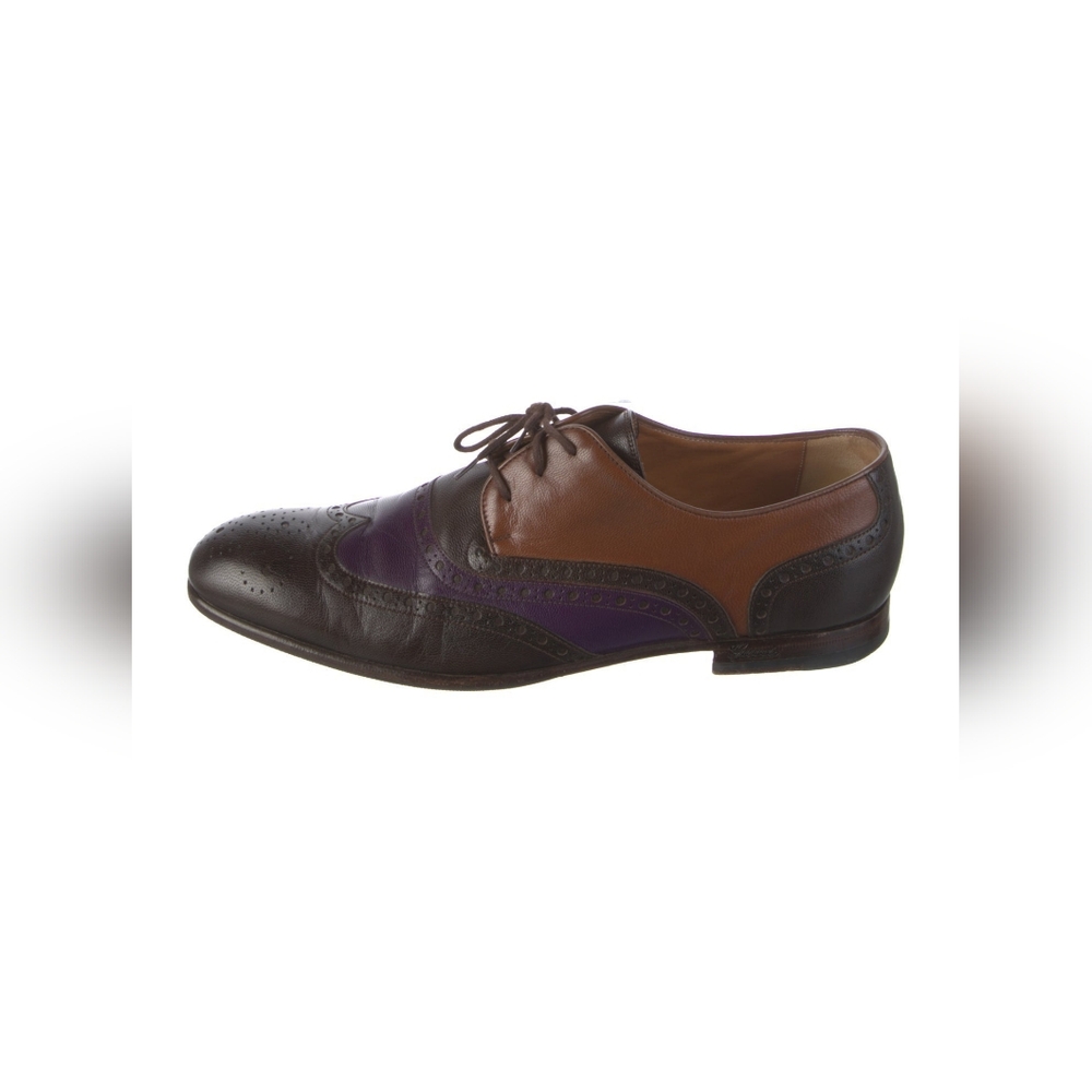Gucci Men's Brown/Purple Dress Shoes Size 6.5 US